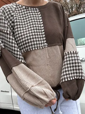 Panel Pullover Sweater