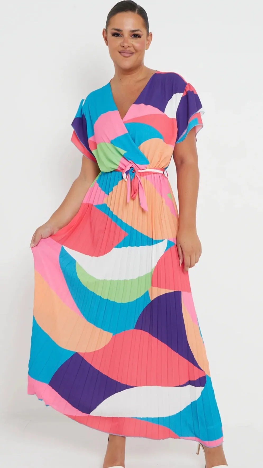 A1606 Meadow Multi Pleat Dress (18-24)