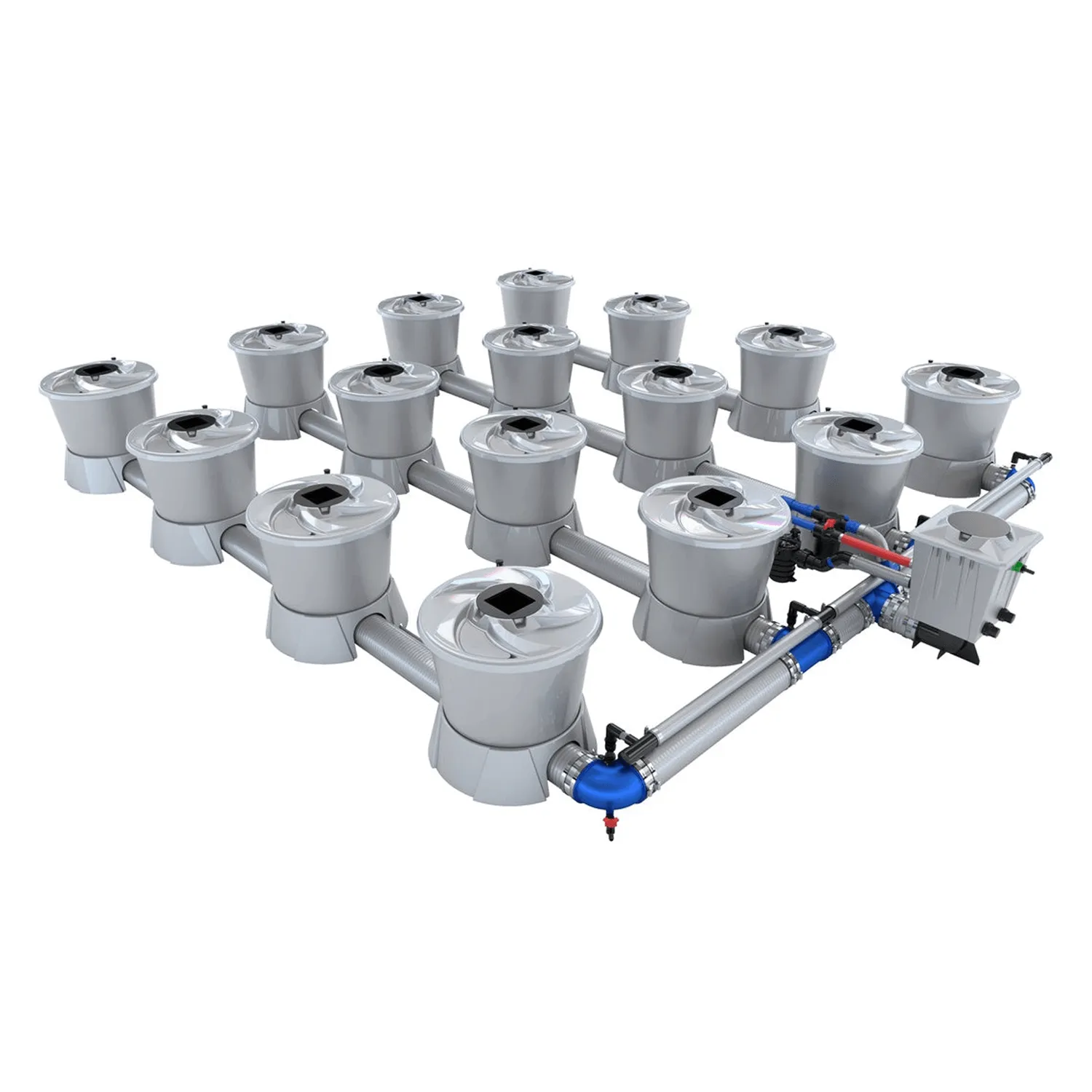 ALIEN Hydroponics V-SYSTEM 16 Pot 4 Row Kit