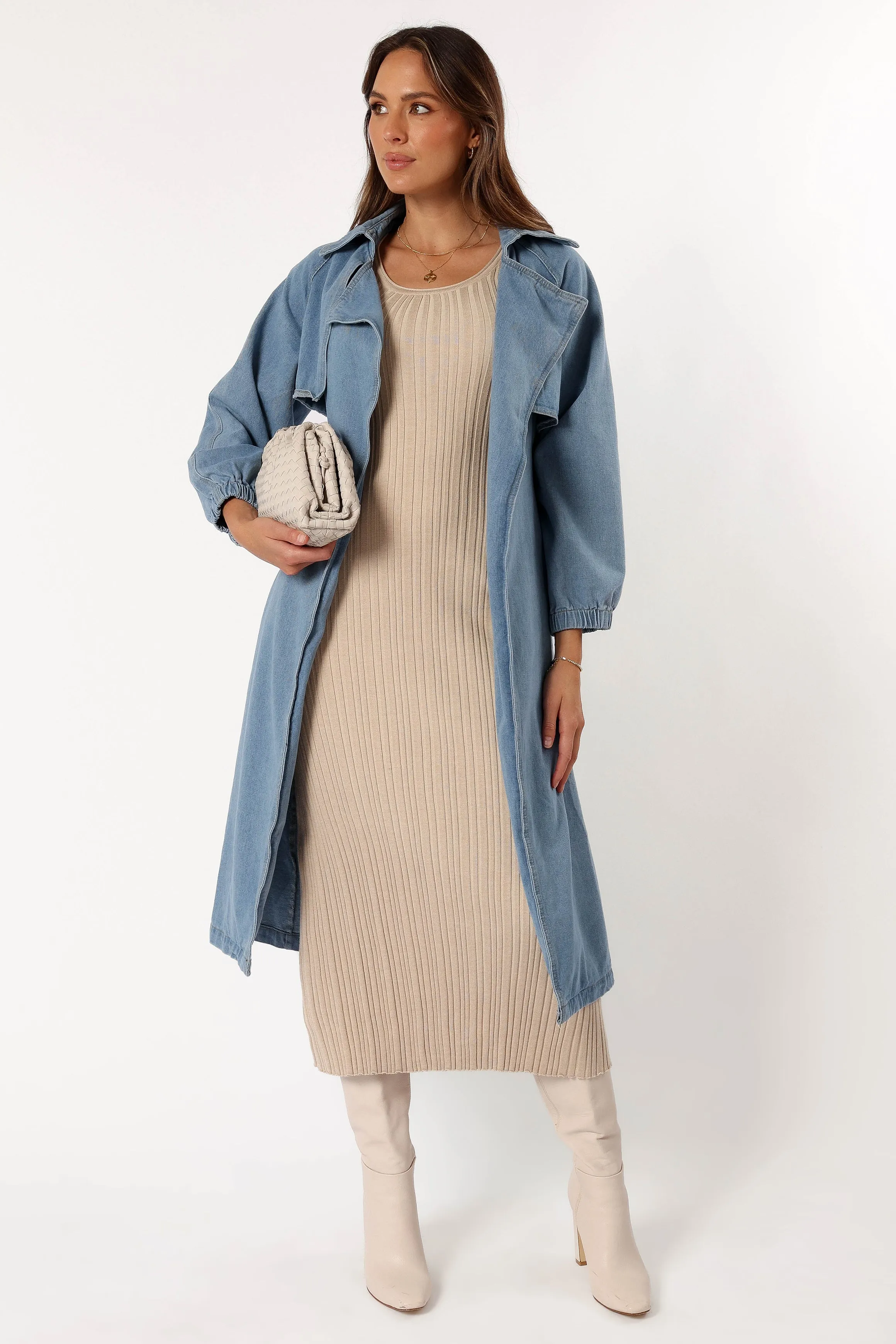 Ariana Trench Coat - Denim