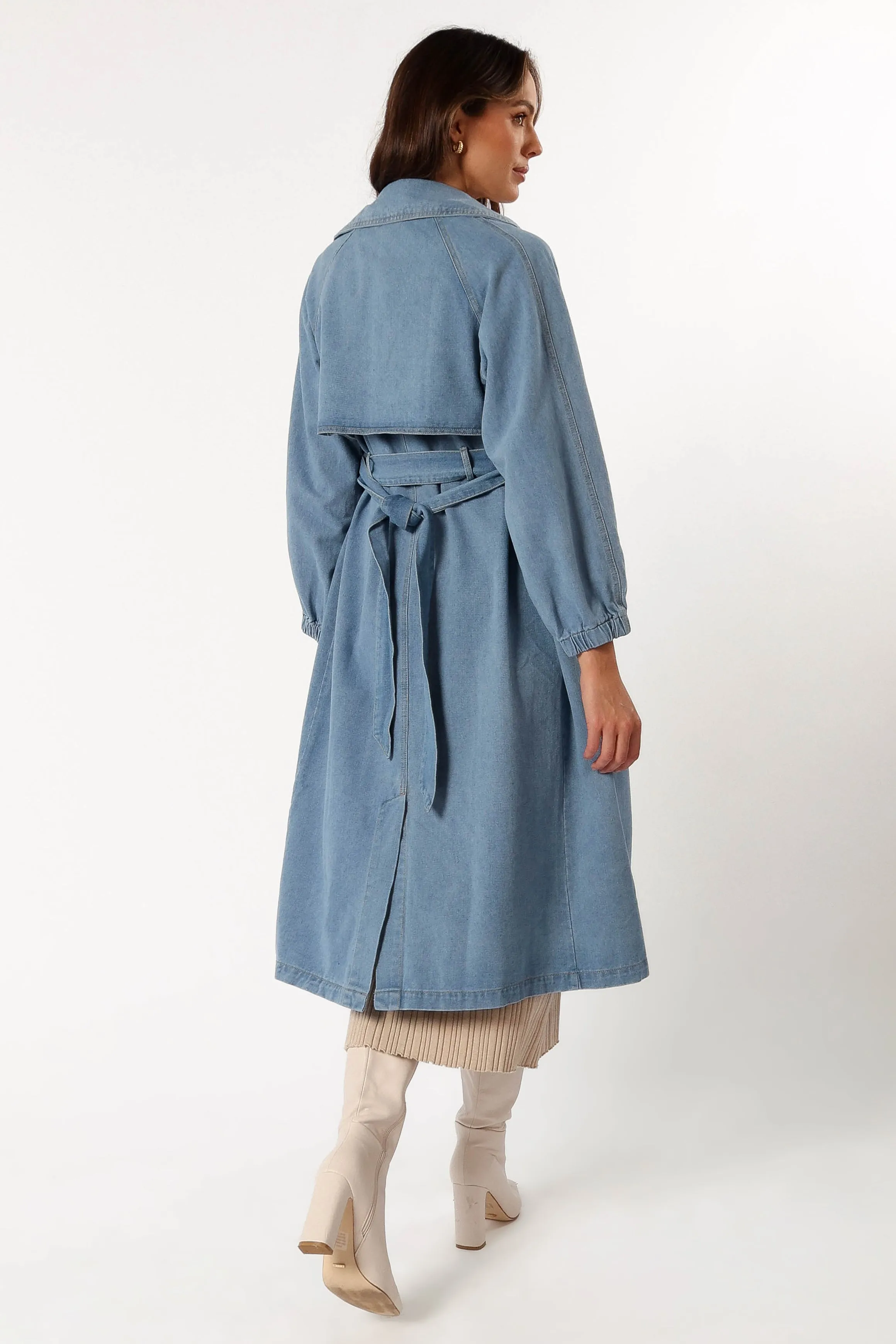 Ariana Trench Coat - Denim