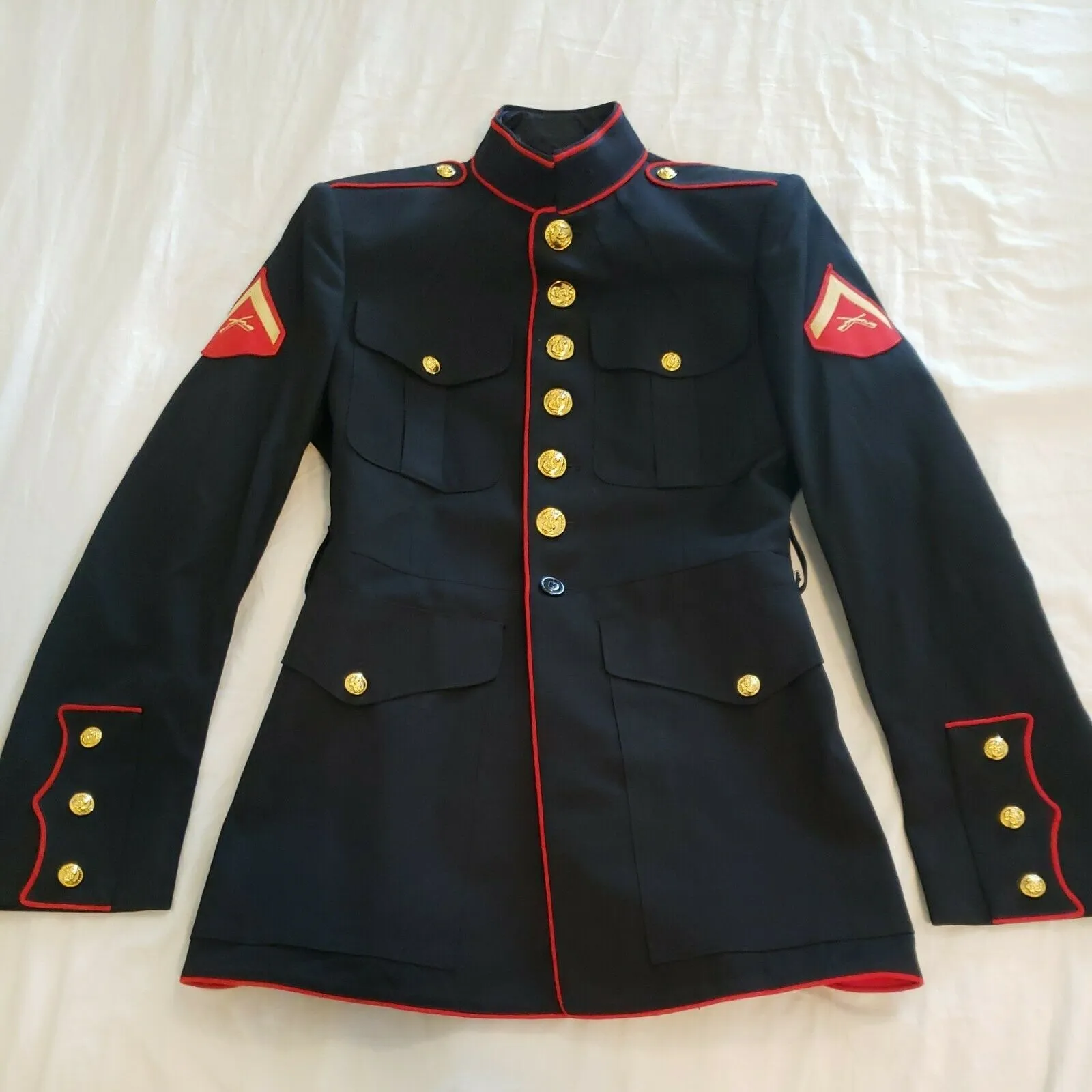 Authentic 42L Rare USMC E-3 Enlisted Dress Blue Jacket