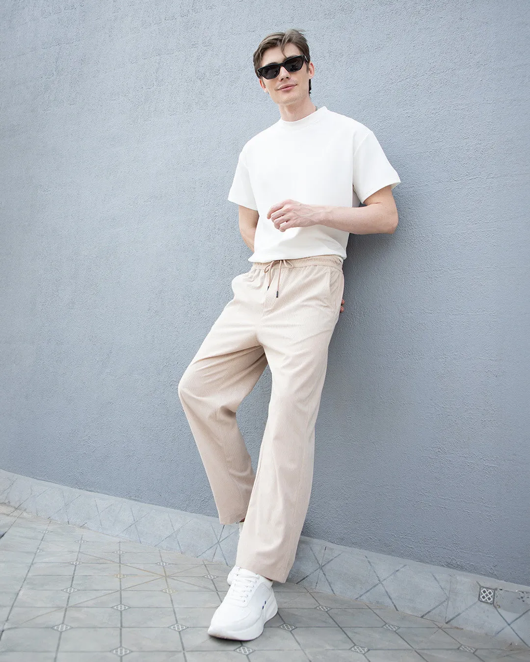 Beige Corduroy Pant