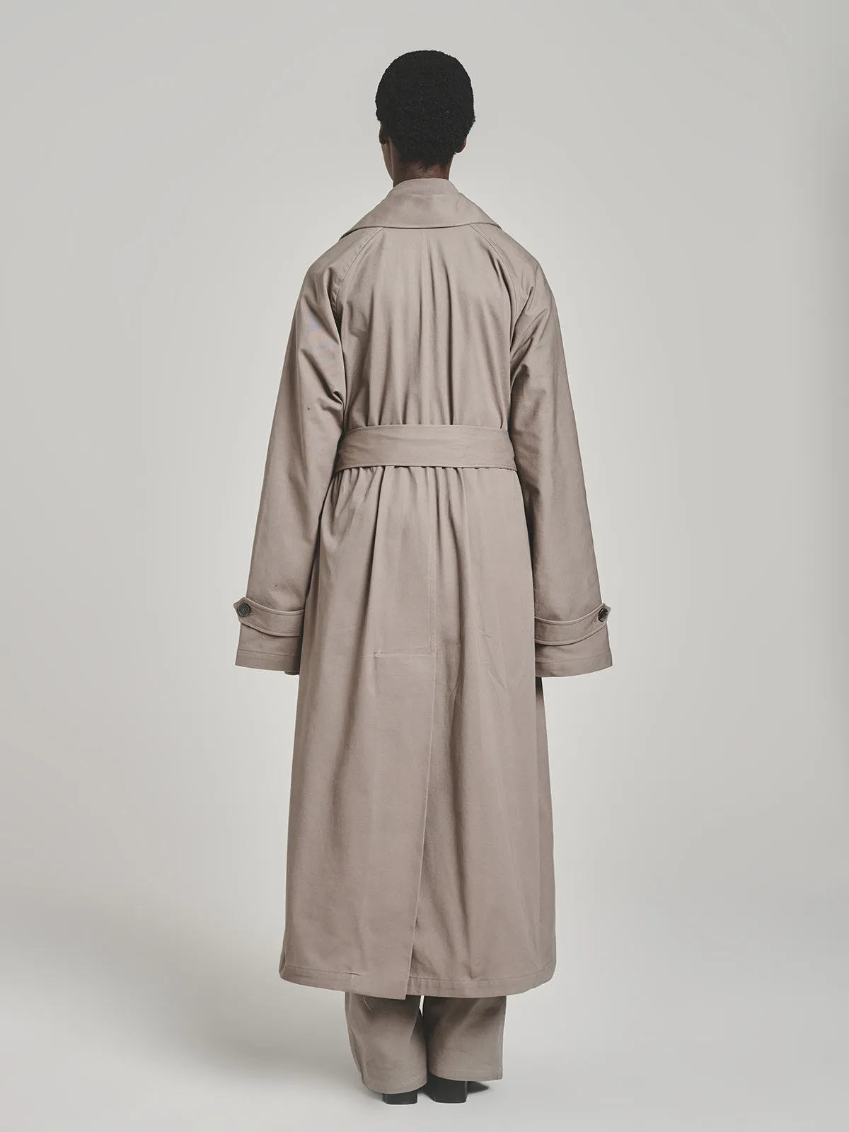 Big Raglan Trench Coat