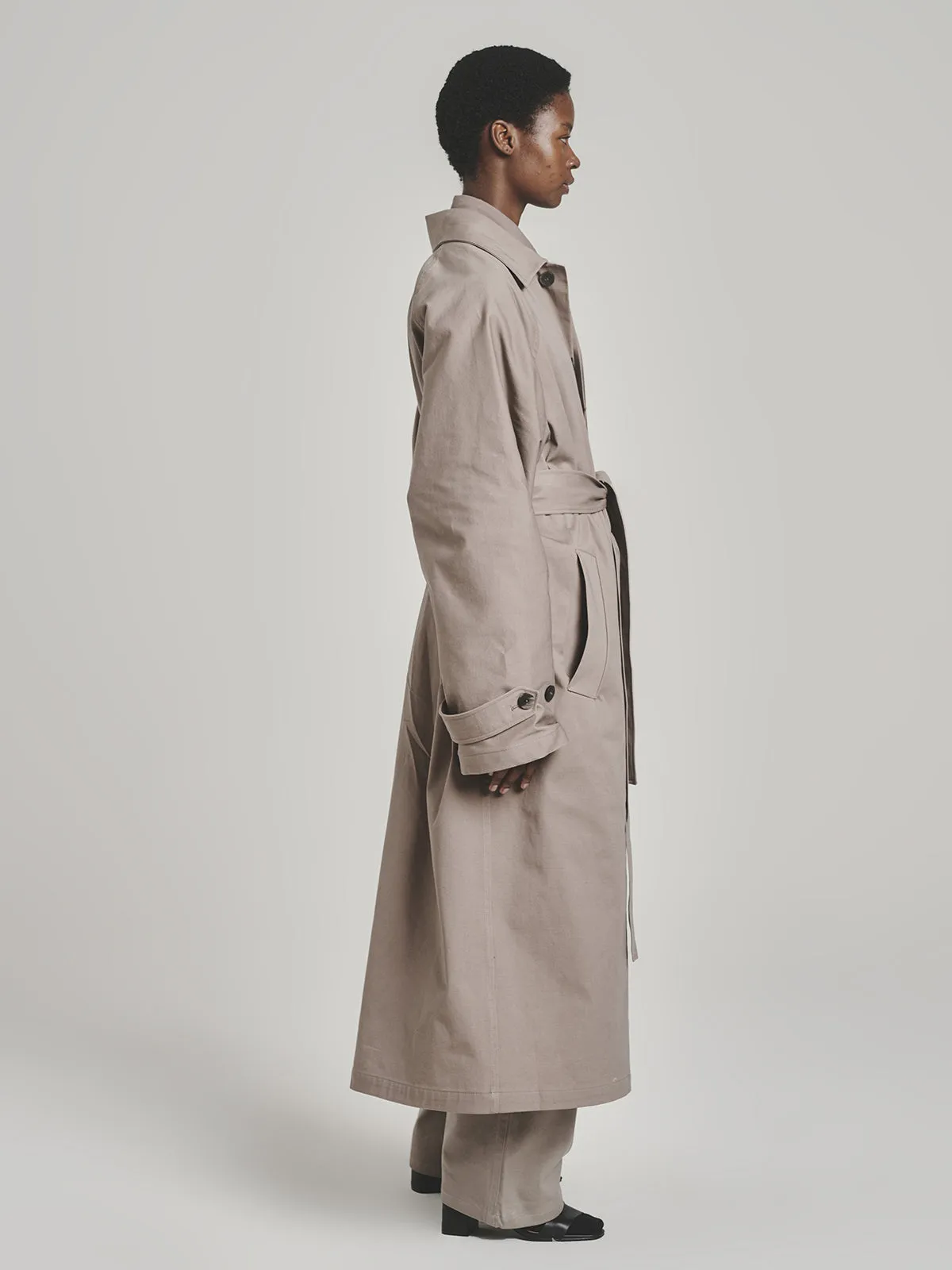 Big Raglan Trench Coat