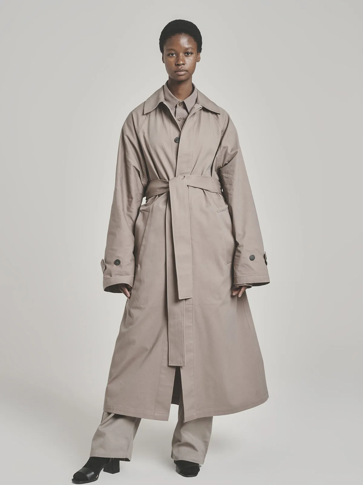 Big Raglan Trench Coat