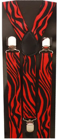 black and red zebra suspenders Case of 72