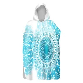 Bohemian Blues Hooded Beach Poncho