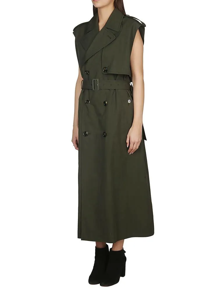 Bottega Veneta Sleeveless Double-Breasted Trench Coat