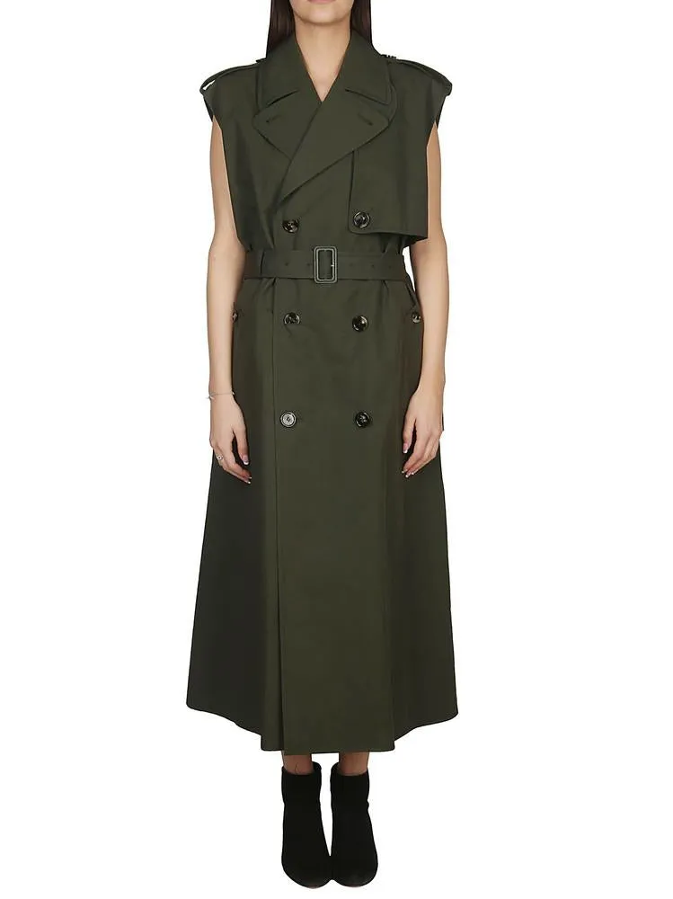 Bottega Veneta Sleeveless Double-Breasted Trench Coat