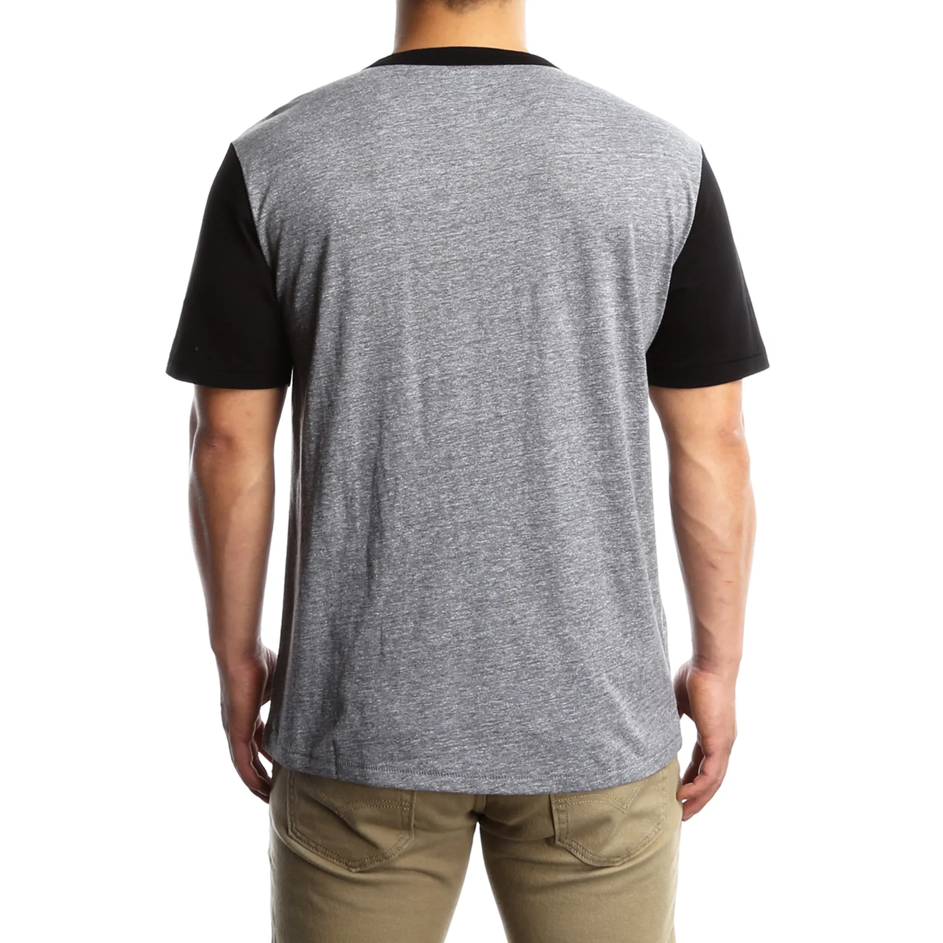 Brixton Stith S/S Henley - Heather Grey/Black