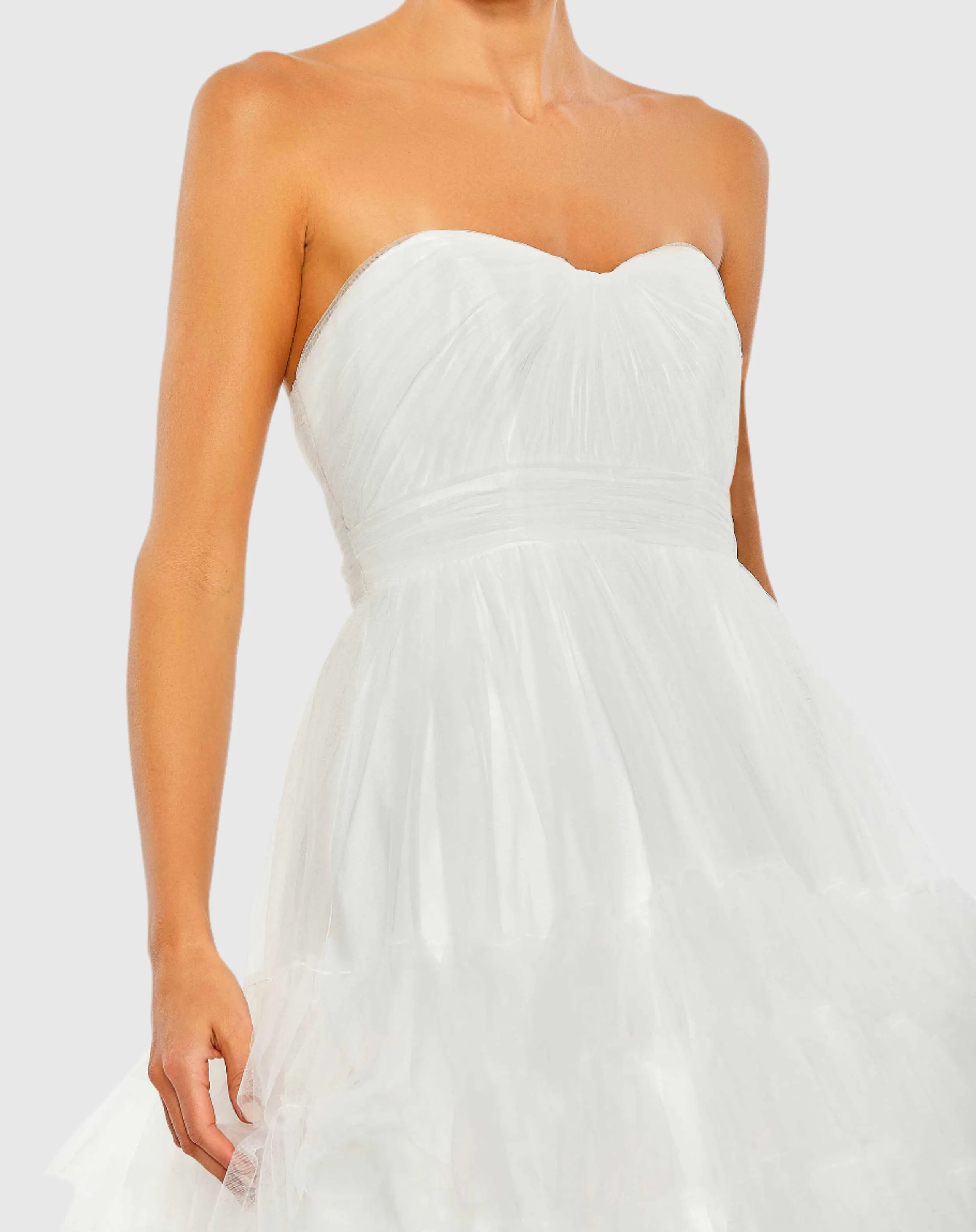 Bustier Tulle Tiered Ballgown