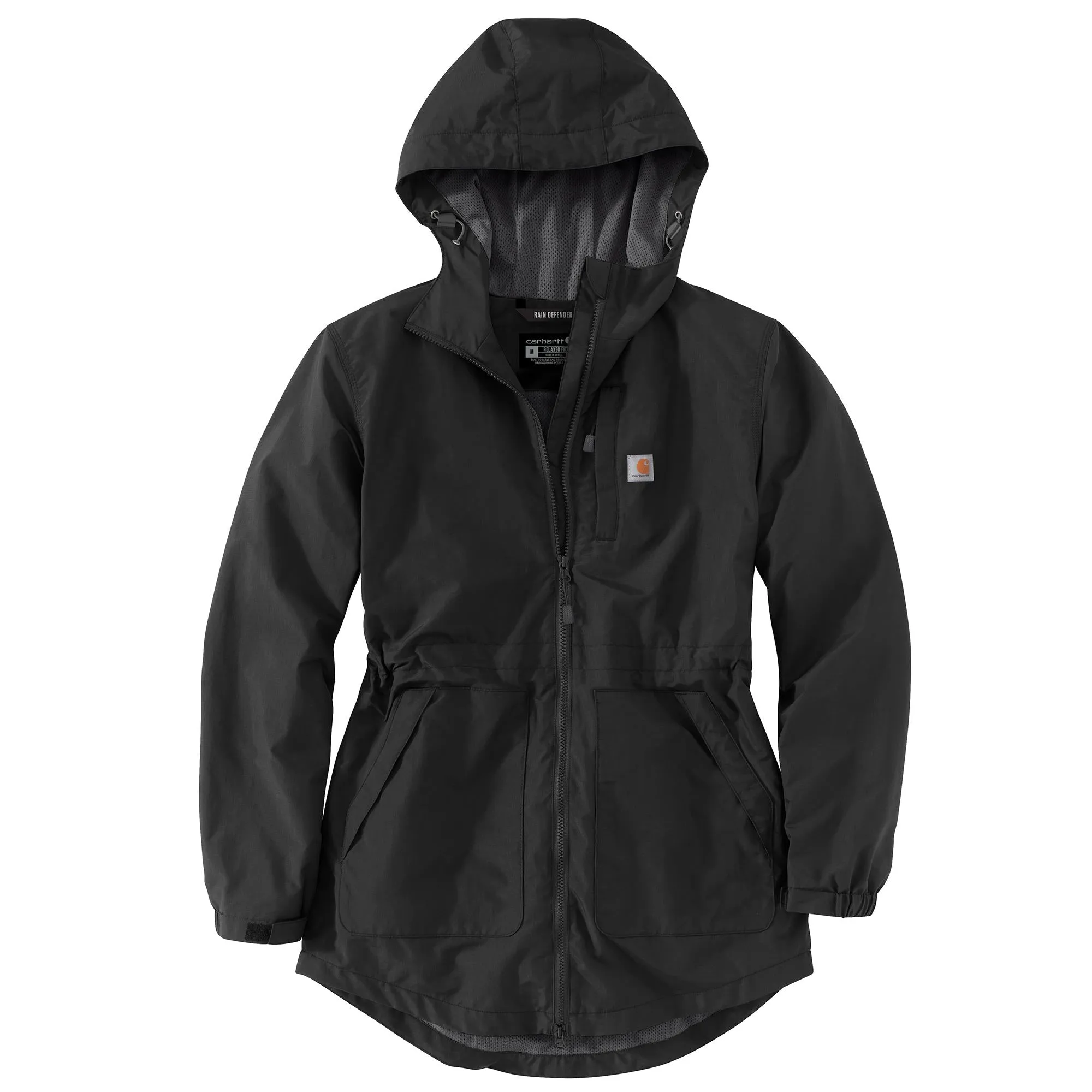 'Carhartt' Women's Rain Defender Relaxed Fit Lightweight Coat - Black