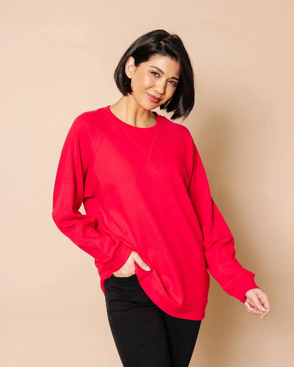 Carley Raglan Sleeve Sweatshirt | S-3XL