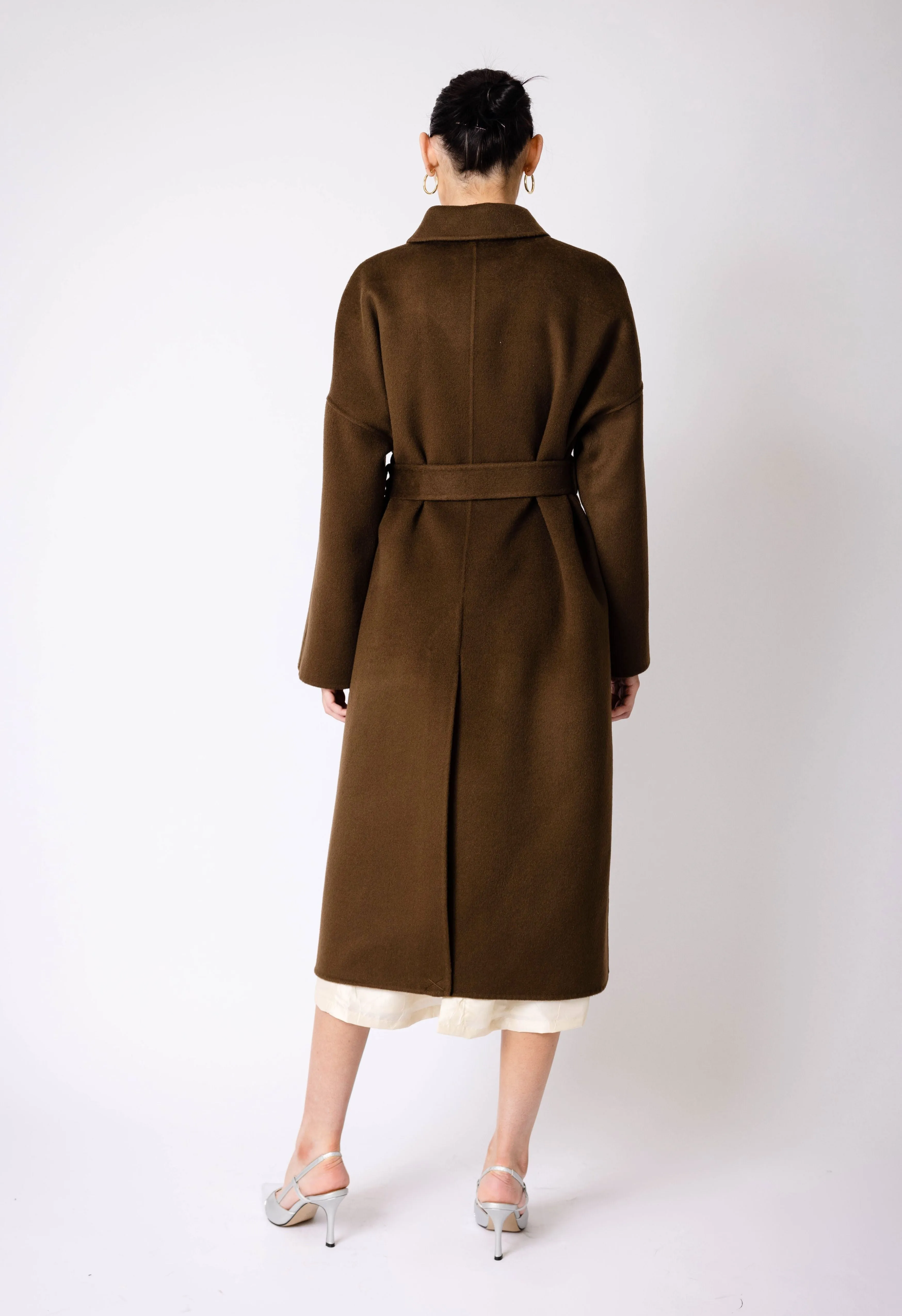 Cashmere Trench Coat in Brown