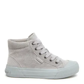 Cheery Grey Corduroy High-top Trainers