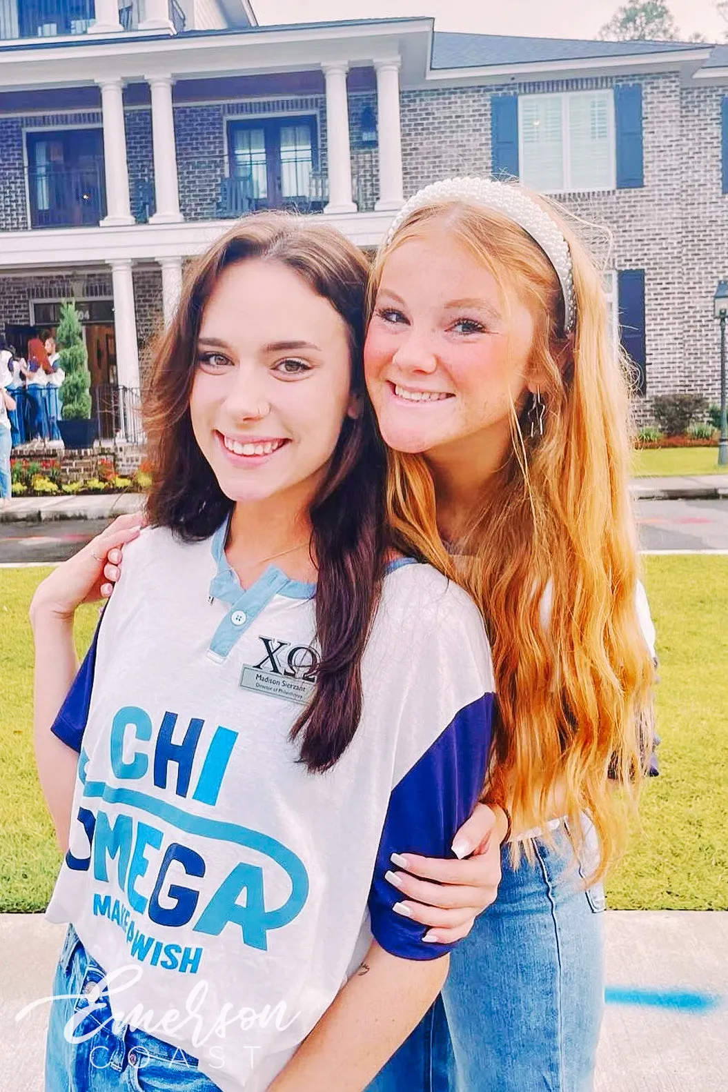 Chi Omega Philanthropy Make A Wish Colorblock Henley Tee