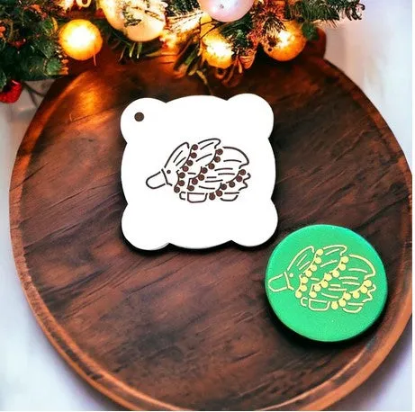 Christmas Echidna Cookie Stencil