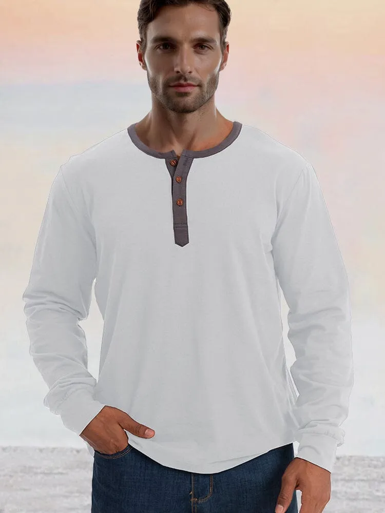 Classic Soft 100% Cotton Henley Shirt