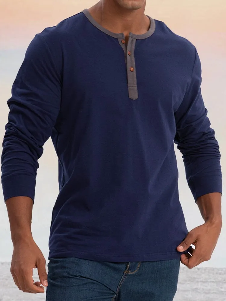 Classic Soft 100% Cotton Henley Shirt