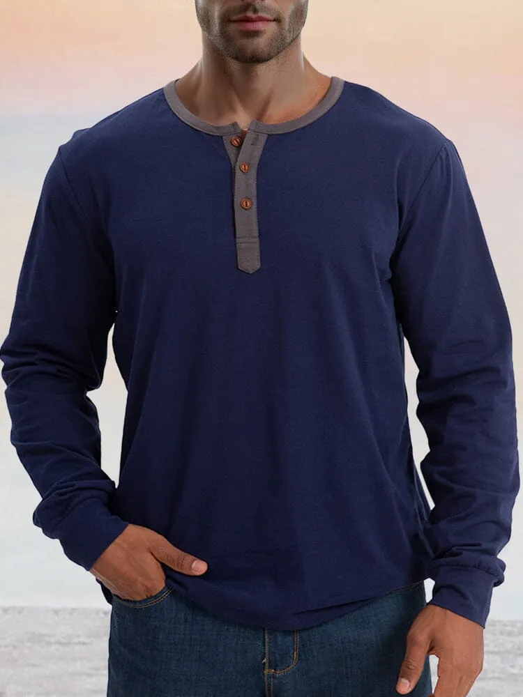 Classic Soft 100% Cotton Henley Shirt