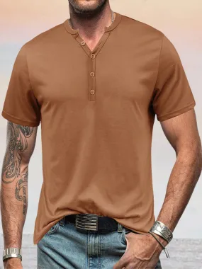 Classic Solid Henley Shirt