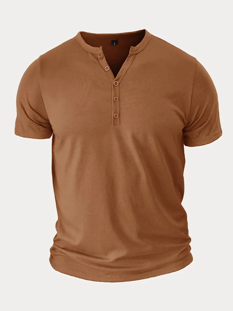 Classic Solid Henley Shirt