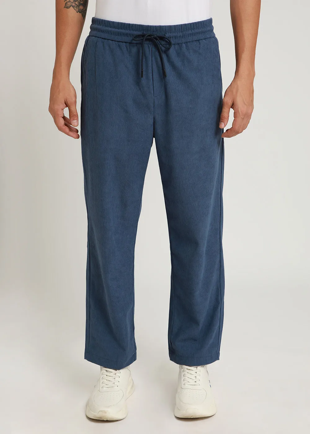 Cobalt Blue Pin Stripe Corduroy Pant