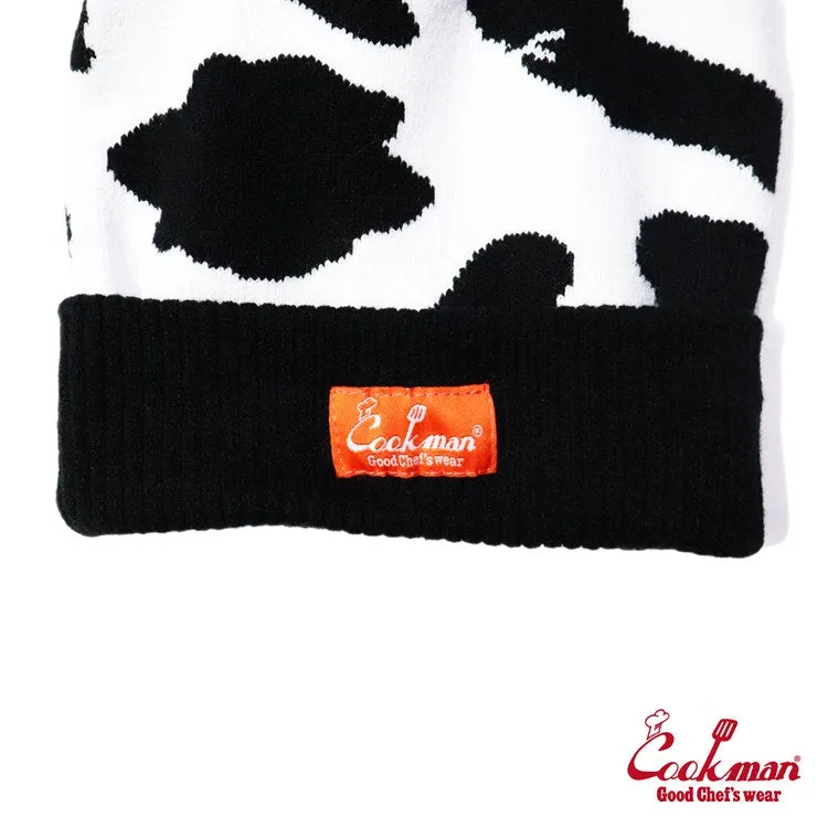 Cookman Beanie - Cow : White