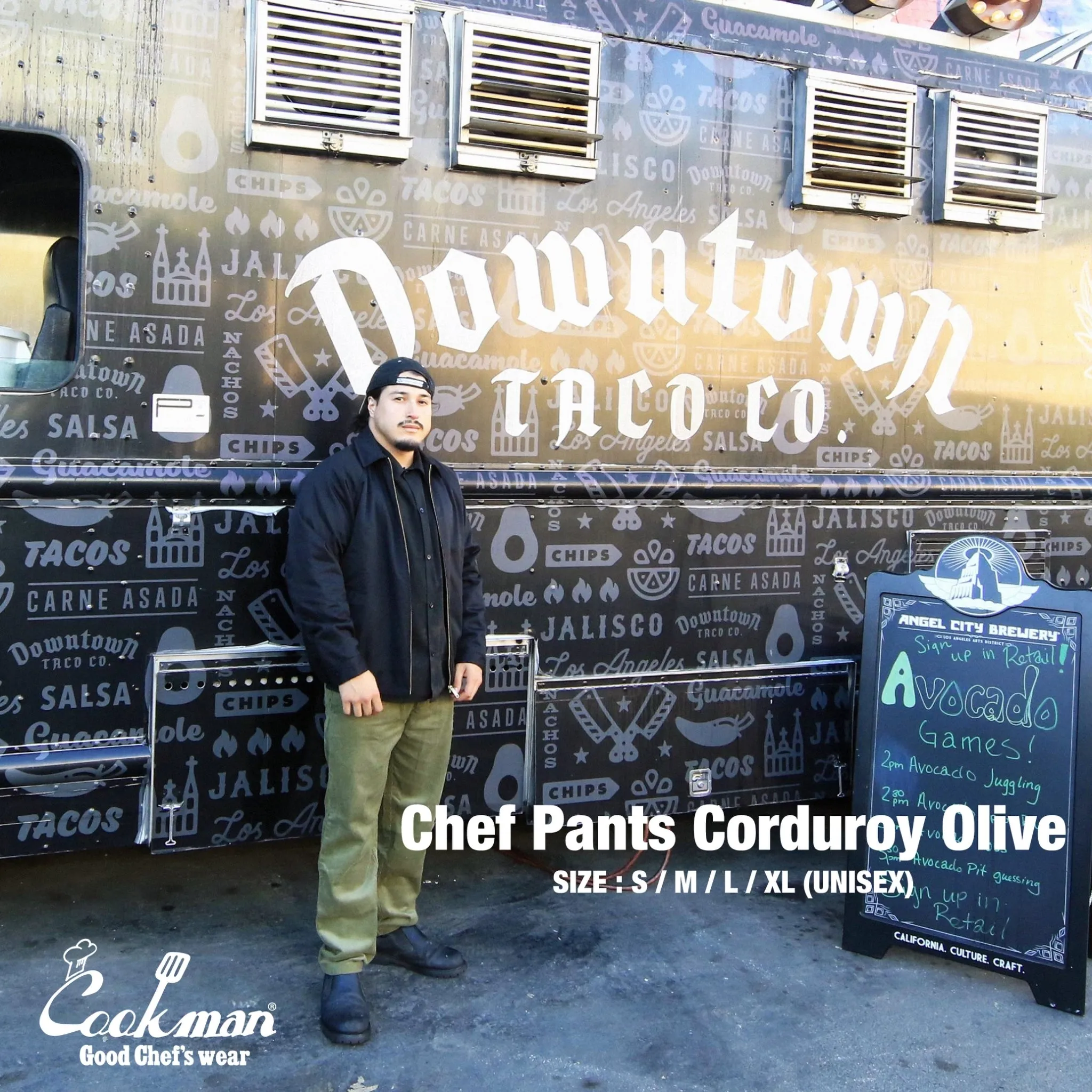 Cookman Chef Pants - Corduroy : Olive