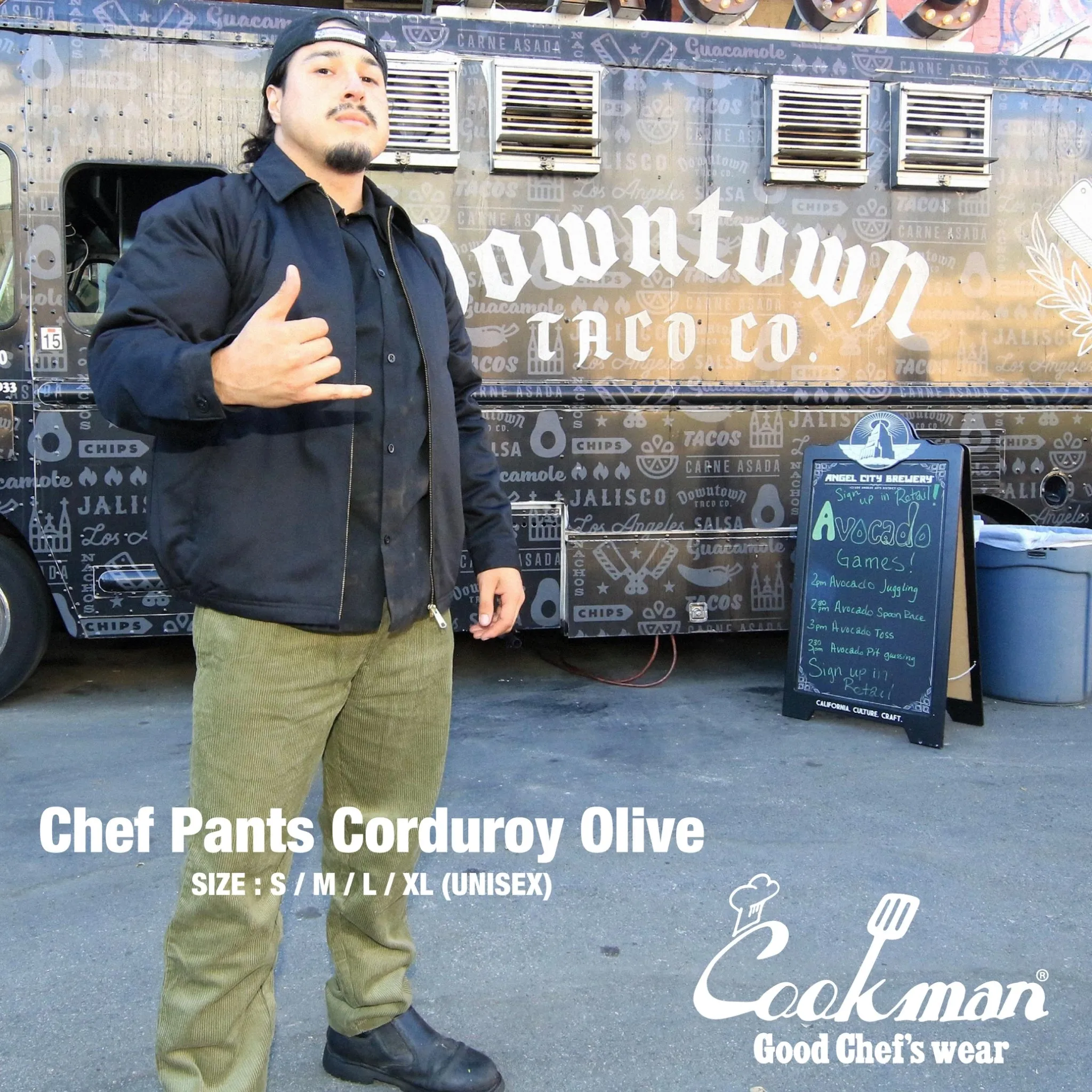 Cookman Chef Pants - Corduroy : Olive