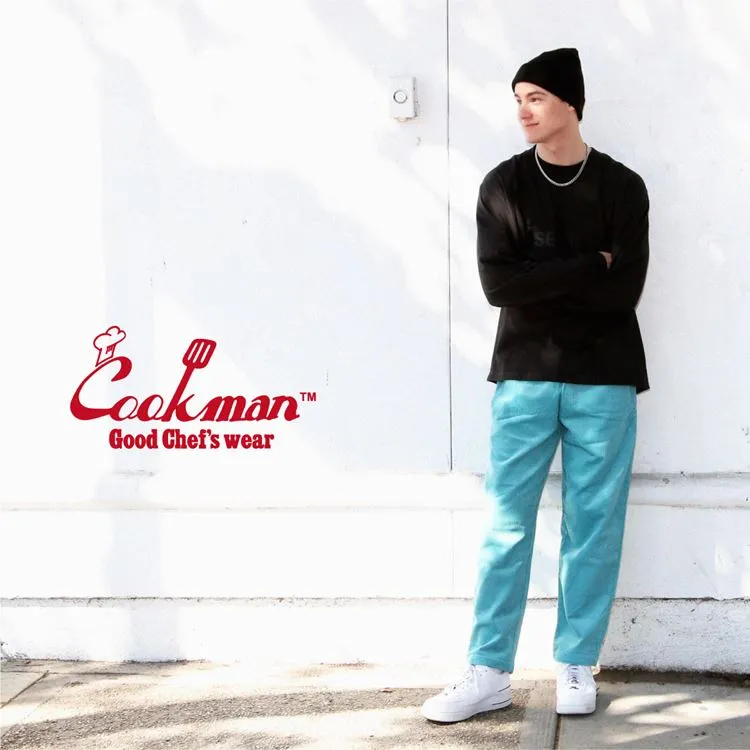 Cookman Chef Pants - Corduroy : Turquoise Blue