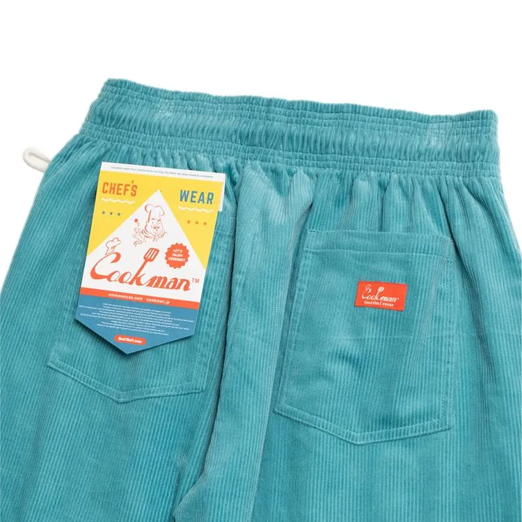 Cookman Chef Pants - Corduroy : Turquoise Blue