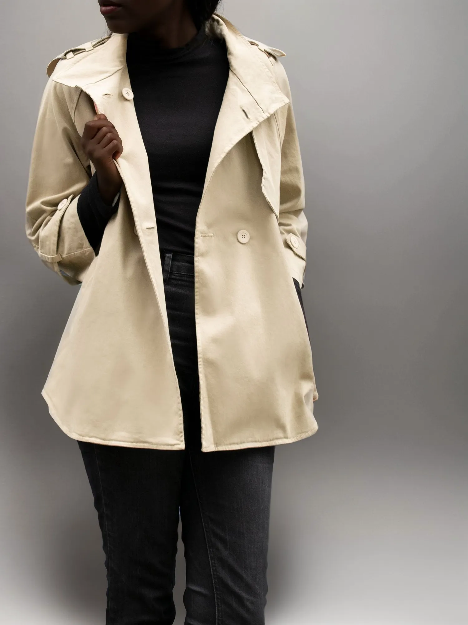 Cotton-Gaberdine Trench Coat