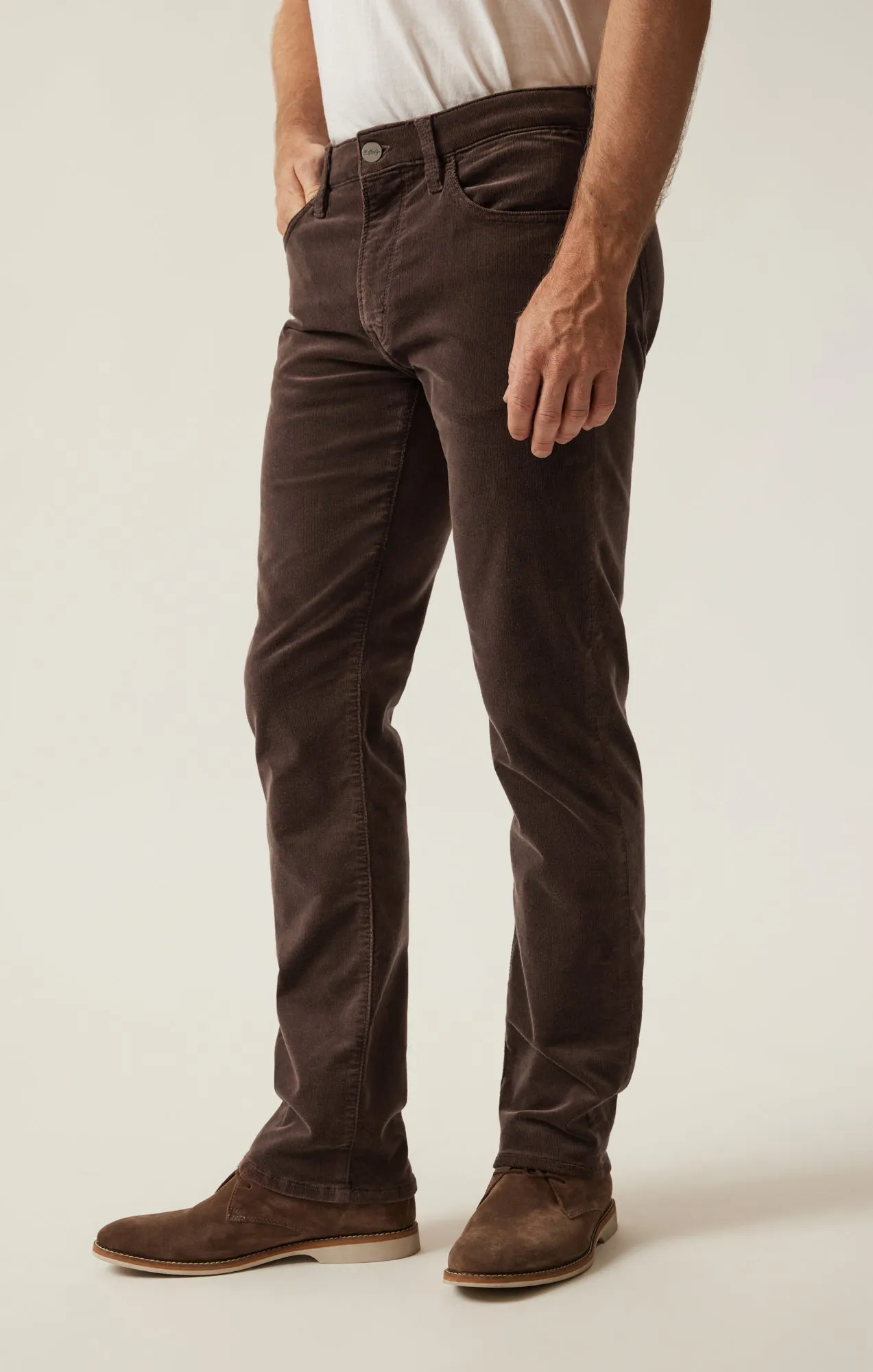 Courage Straight Leg Pants in Brown Cord