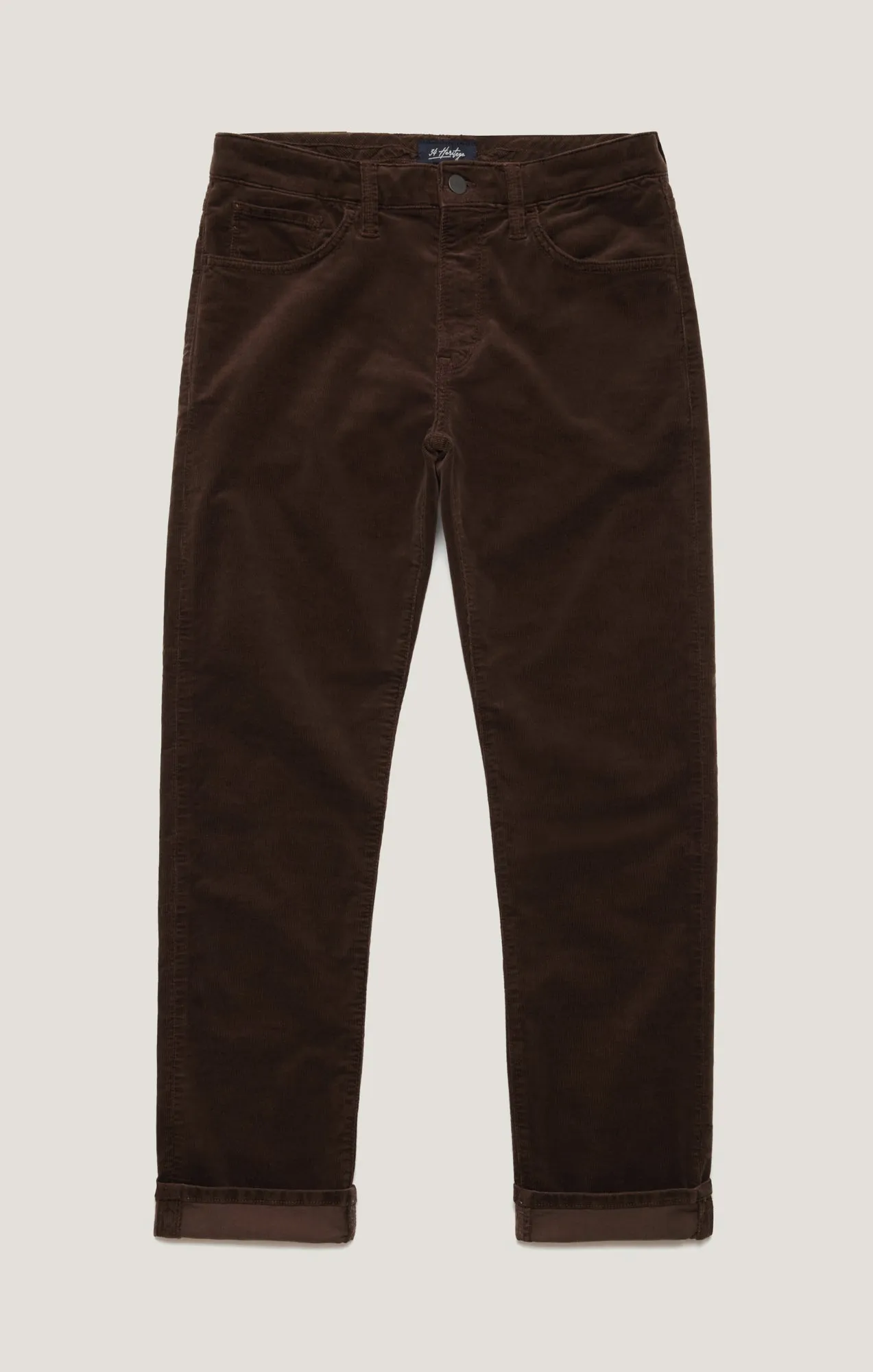 Courage Straight Leg Pants in Brown Cord