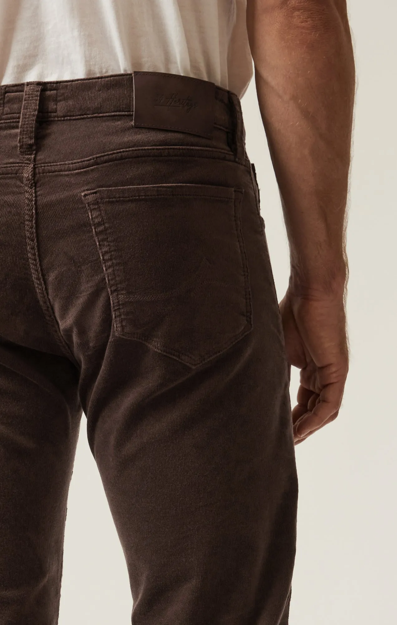 Courage Straight Leg Pants in Brown Cord