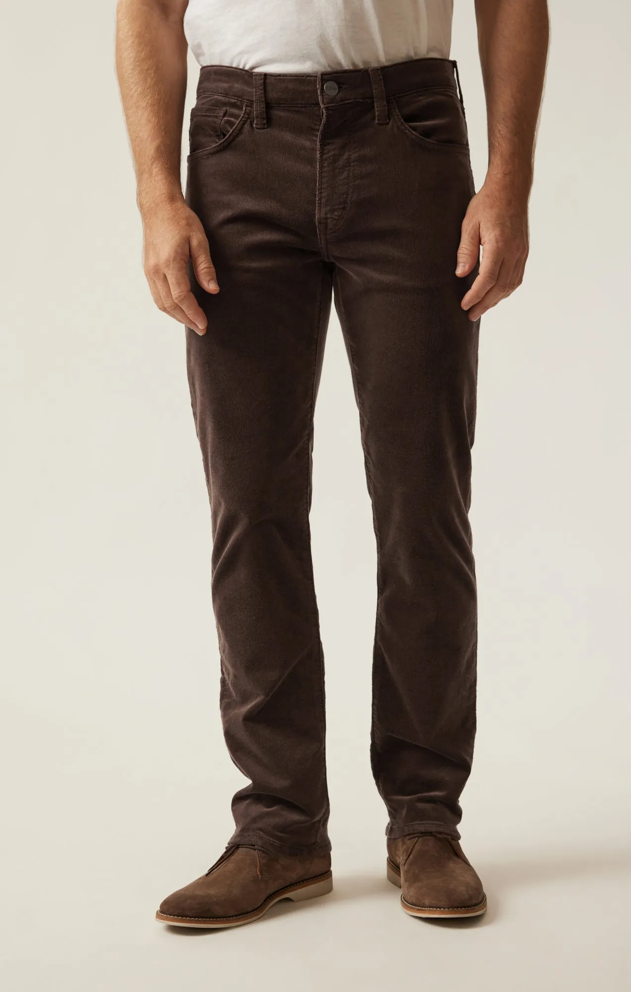 Courage Straight Leg Pants in Brown Cord