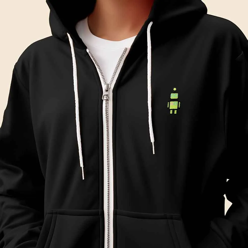 Dalix Robot Zip Hoodie (Glow in the Dark)