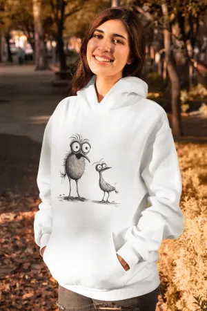 Damen Hoodie mit Vogelmotiv "Funny Birds"