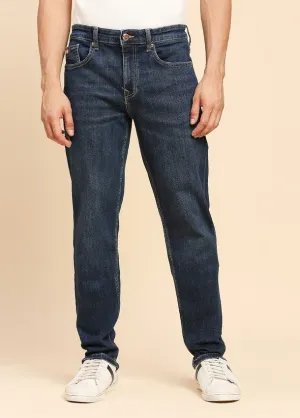 Dark Blue Premium Five Pocket Slim Fit Jeans