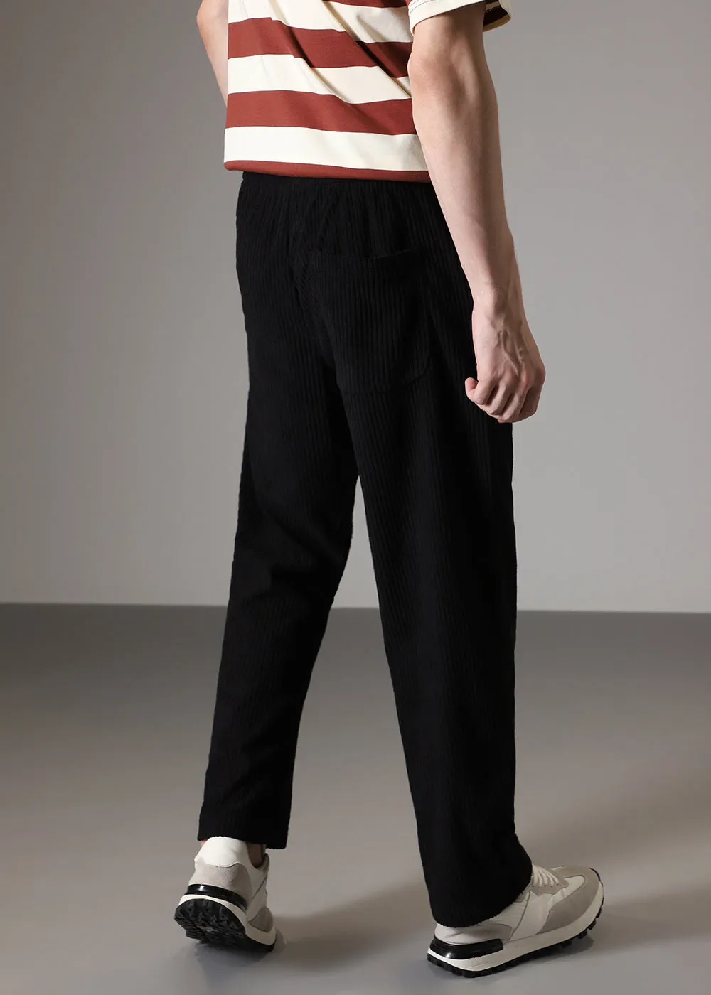 Deep Black Corduroy Pant