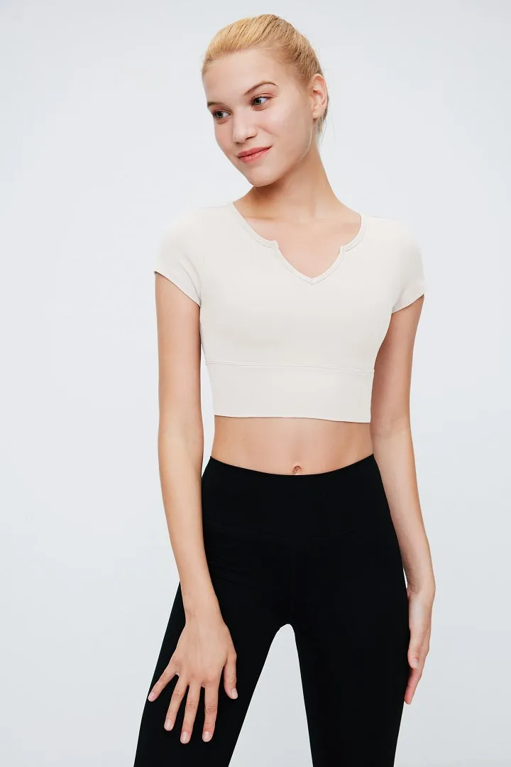 Deep Plunge V Neck Vest Crop Top