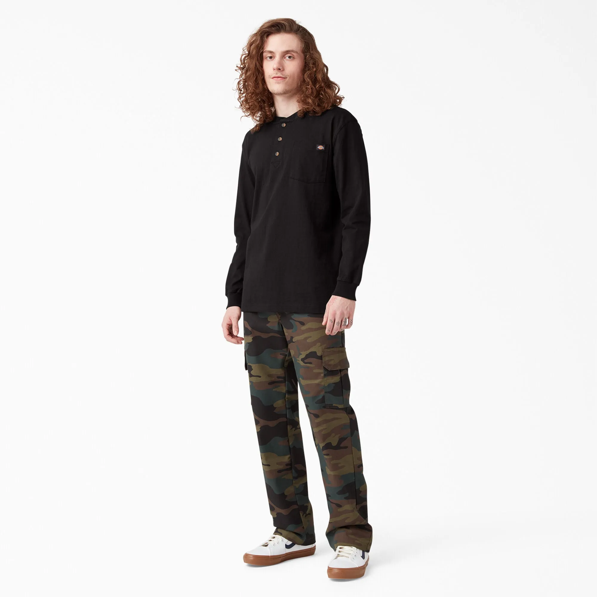 Dickies Heavyweight Long Sleeve Henley T-Shirt