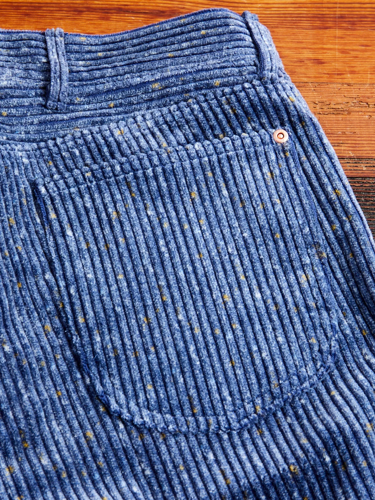 Donegal Corduroy Five Pocket Trousers in Marine Blue