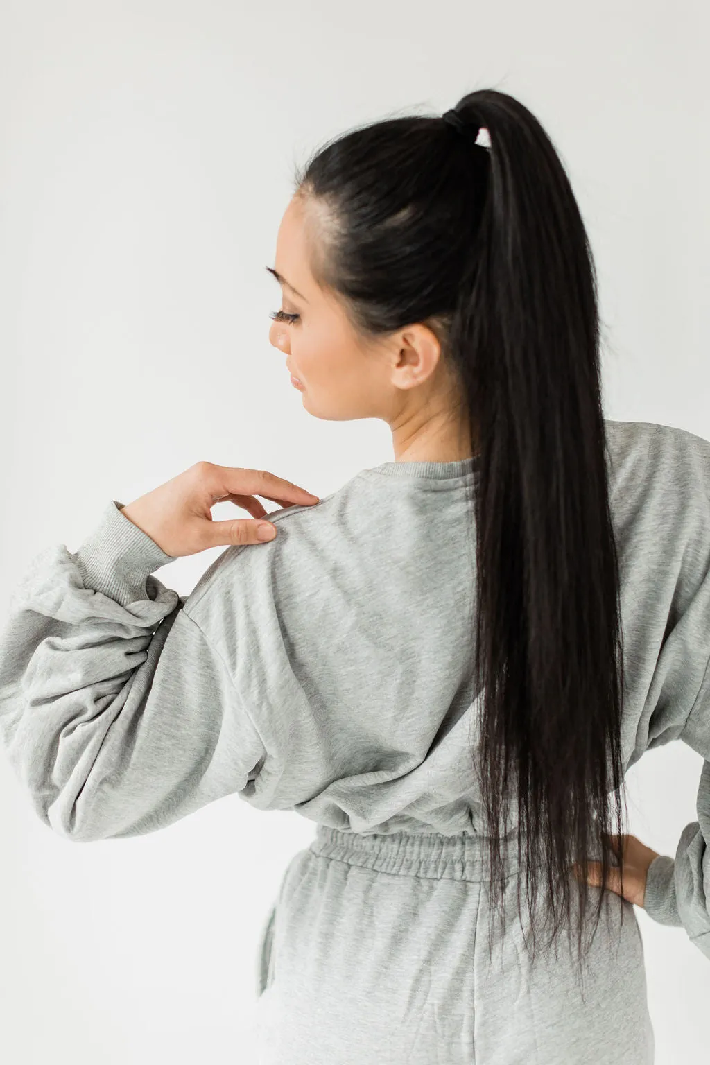 Dream Drawstring Cropped Sweatshirt