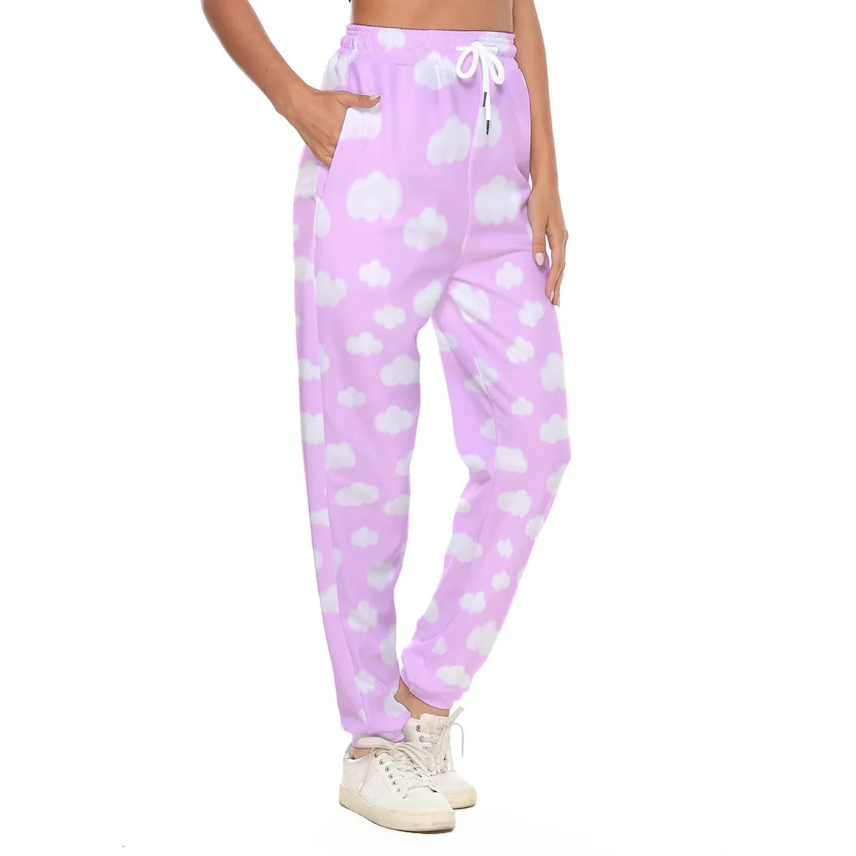 Dreamy Clouds Women's Sweatpants (Taffy Pink)