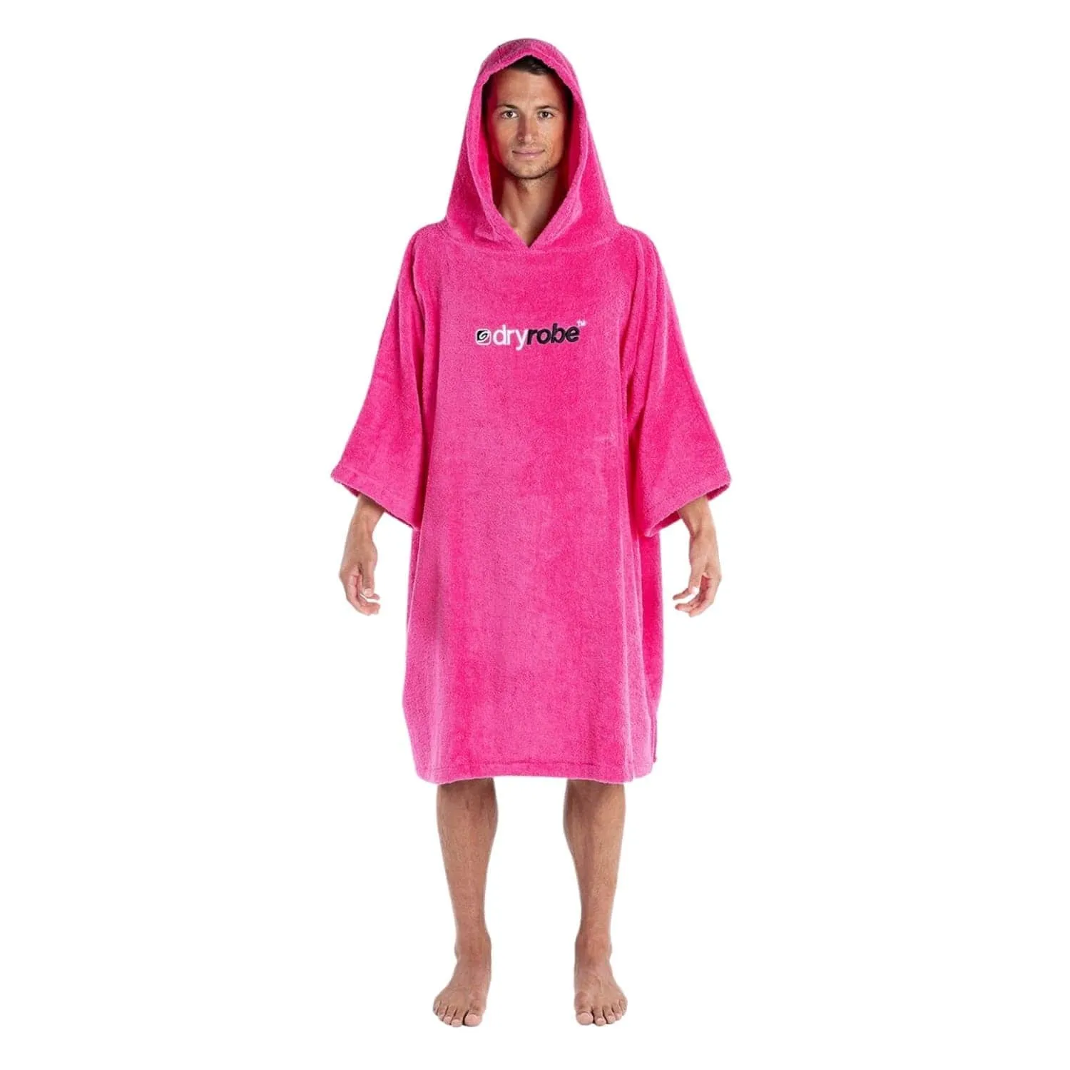 DryRobe Organic Cotton Short Sleeve Towel Dryrobe - Pink