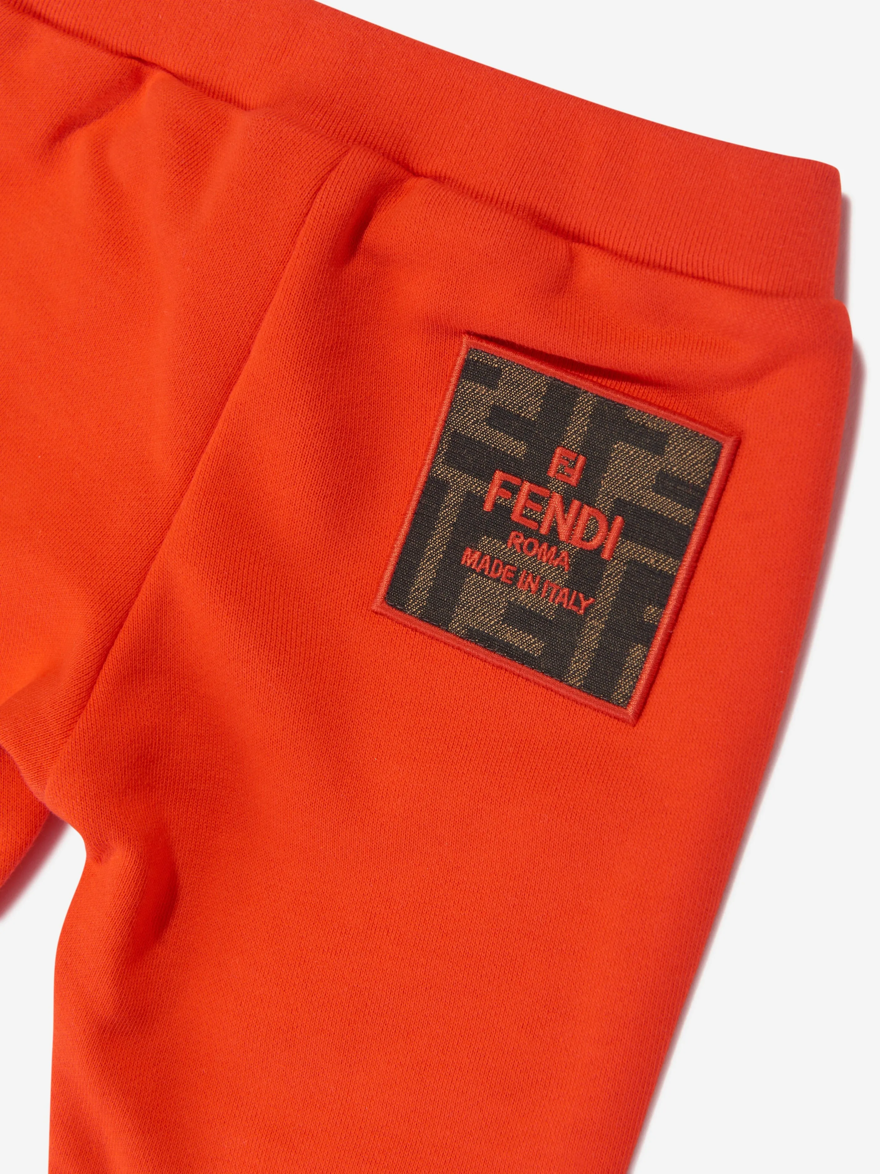 Fendi Baby Logo Joggers in Red