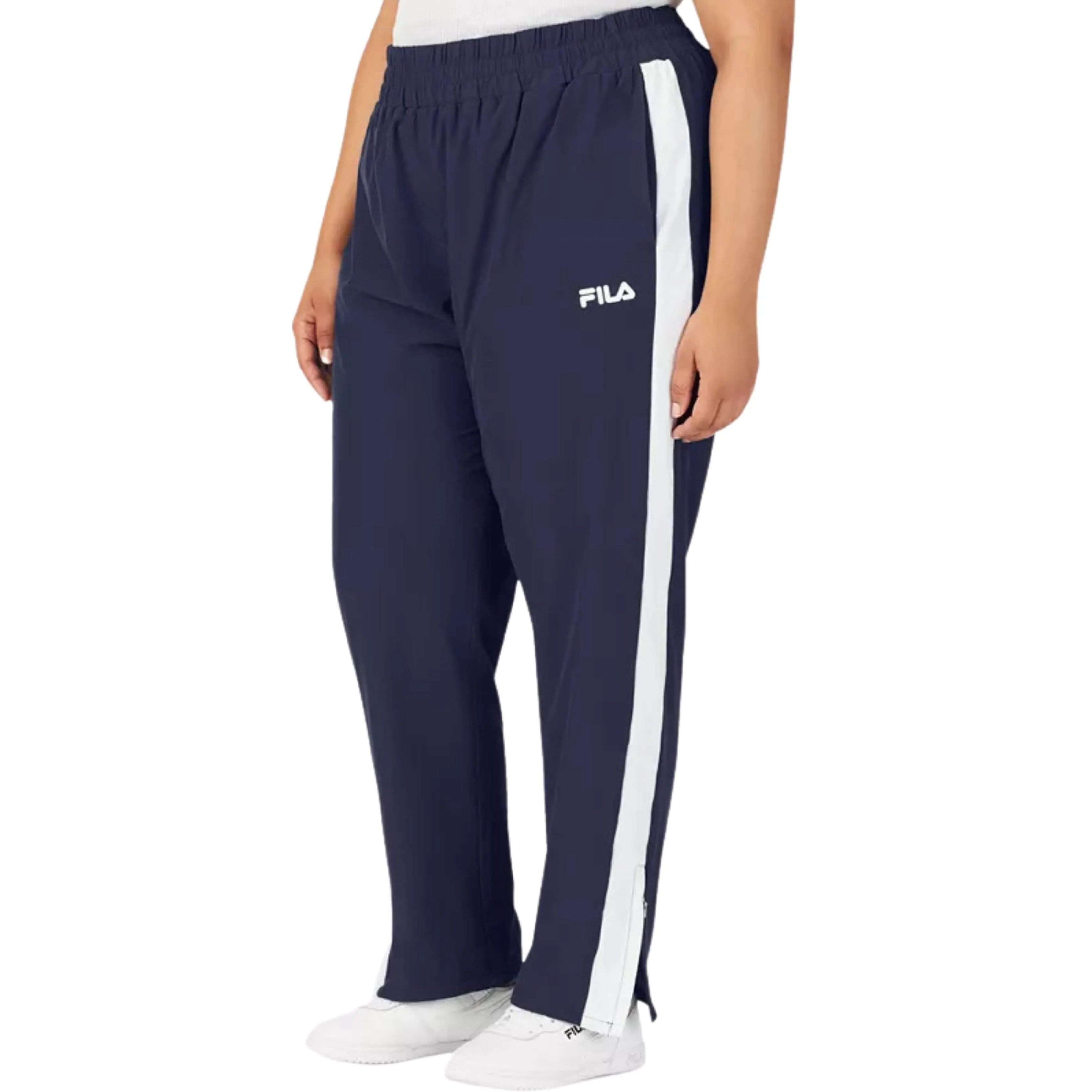 FILA - Jovia Mid-Rise Contrast-Trim Track Sweatpant